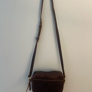 brown leather crossbody purse